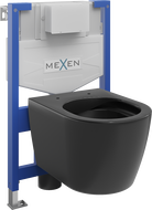 Mexen podomietkový WC systém Felix XS-F s WC misou Carmen, čierna matná - 6803388XX85