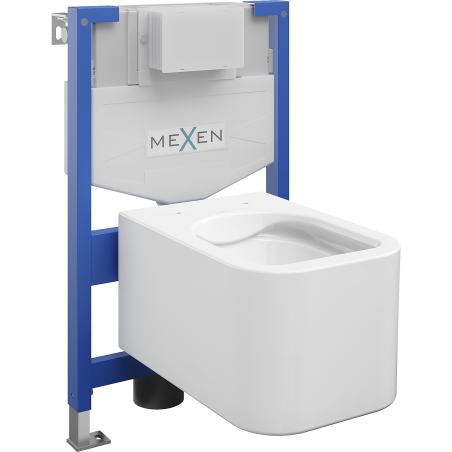 Mexen Elis zostava podomietkového WC obložkový Fenix XS-F s WC misou, biely lesk - 6803391XX00