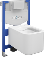 Mexen Elis zostava podomietkového WC obložkový Fenix XS-F s WC misou, biely lesk - 6803391XX00