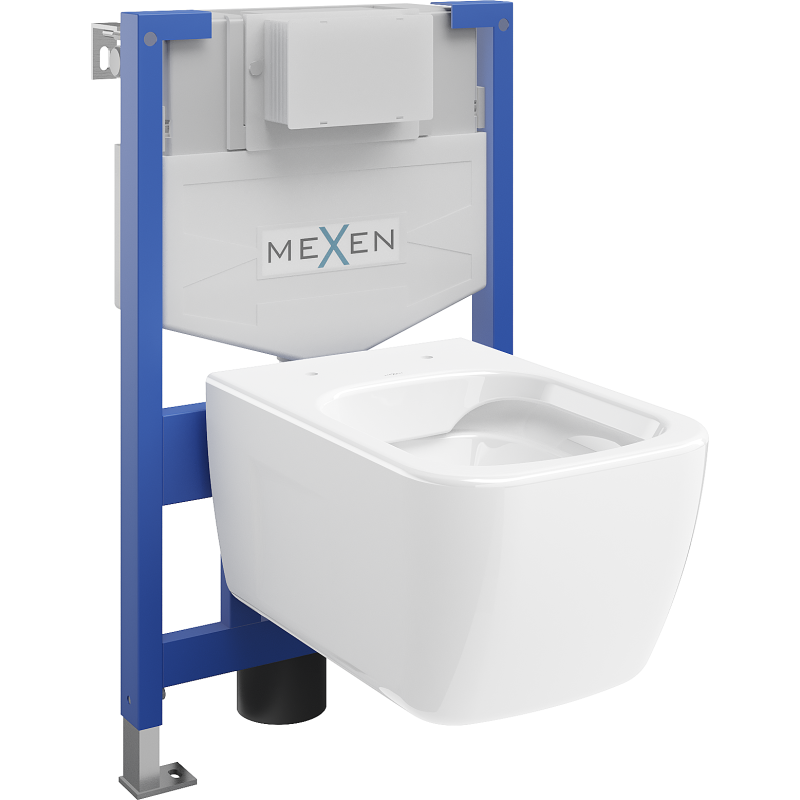 Mexen Margo podomietková WC sada rám Fenix XS-F s WC misou, biely lesk - 6803342XX00