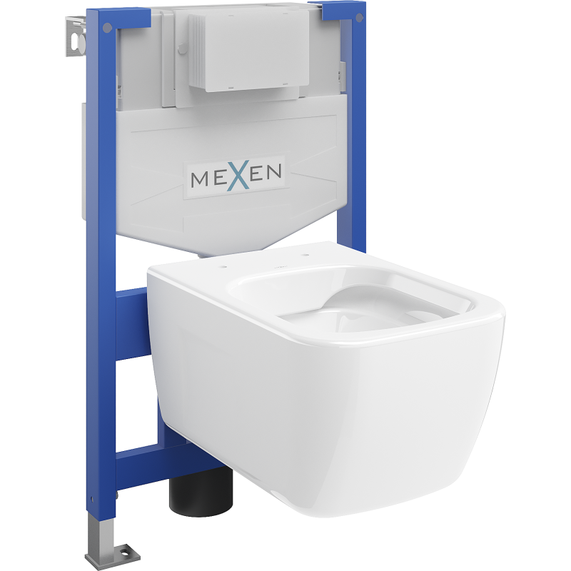 Mexen podomietkový WC set, rám Fenix XS-F s WC misou Margo, biely lesk - 6803342XX00