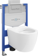Mexen Carmen podomietková WC sada rám Fenix XS-U s WC misou, biely lesk - 6853388XX00