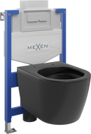Mexen podomietkový WC systém Felix XS-U s WC misou Carmen, čierna matná - 6853388XX85