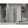 Mexen Lima Duo skladací sprchovací kút 90 x 80 cm, transparentný, chróm - 856-090-080-02-00