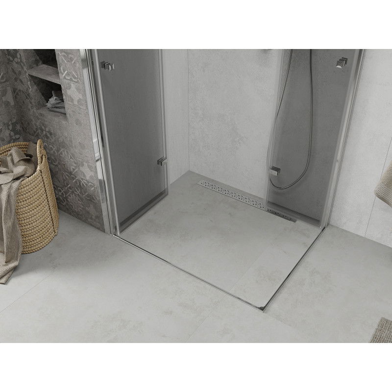 Mexen Lima Duo sklápacia sprchová kabína 100 x 90 cm, priehľadná, chróm - 856-100-090-02-00