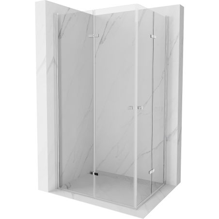 Mexen Lima Duo skladací sprchový kút 100 x 90 cm, transparentný, chróm - 856-100-090-02-00