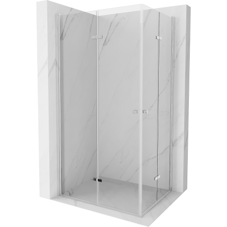Mexen Lima Duo sklápacia sprchová kabína 100 x 90 cm, priehľadná, chróm - 856-100-090-02-00