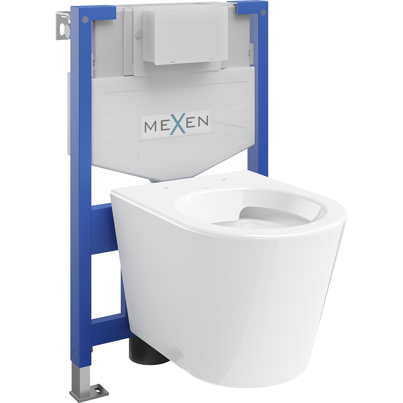 Mexen podomietková WC sada rám Fenix XS-F s WC misou Rico, biely lesk - 6803372XX00
