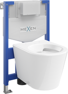 Mexen Rico súprava podomietkového WC rámu Fenix XS-F s WC misou, biely lesk - 6803372XX00