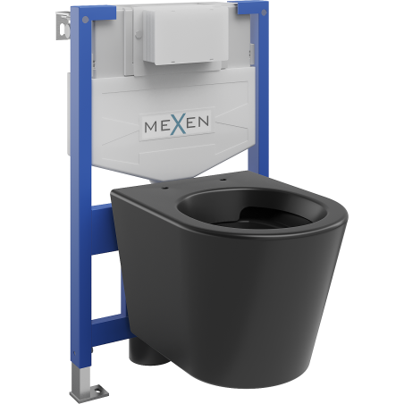 Mexen podomietkový WC systém Felix XS-F s WC misou Rico, čierna matná - 6803372XX85