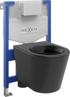 Mexen Rico podomietkový WC set rám Fenix XS-F s WC misou, čierny mat - 6803372XX85
