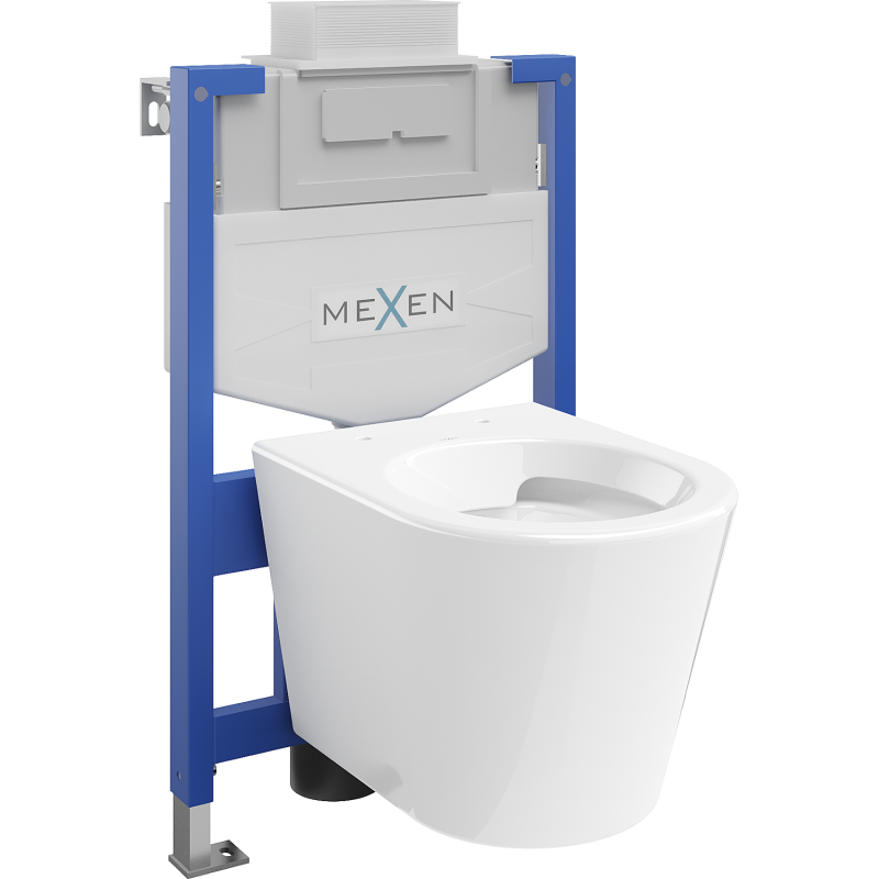 Mexen Rico Podomietková WC súprava Fenix XS-U s WC misou, biely lesk - 6853372XX00