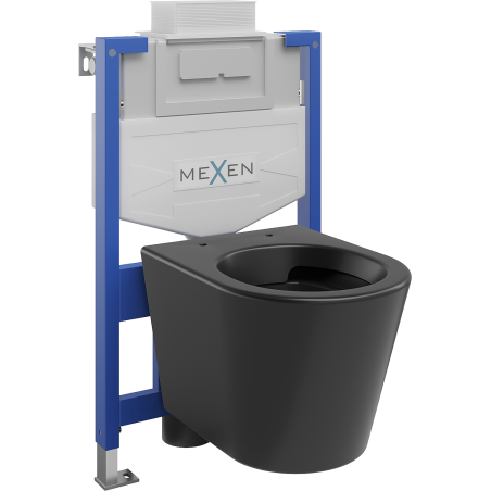 Mexen Rico podomietková WC sada Fenix XS-U s WC misou, čierny mat - 6853372XX85