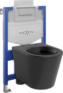 Mexen podomietkový WC systém Felix XS-U s WC misou Rico, čierna matná - 6853372XX85