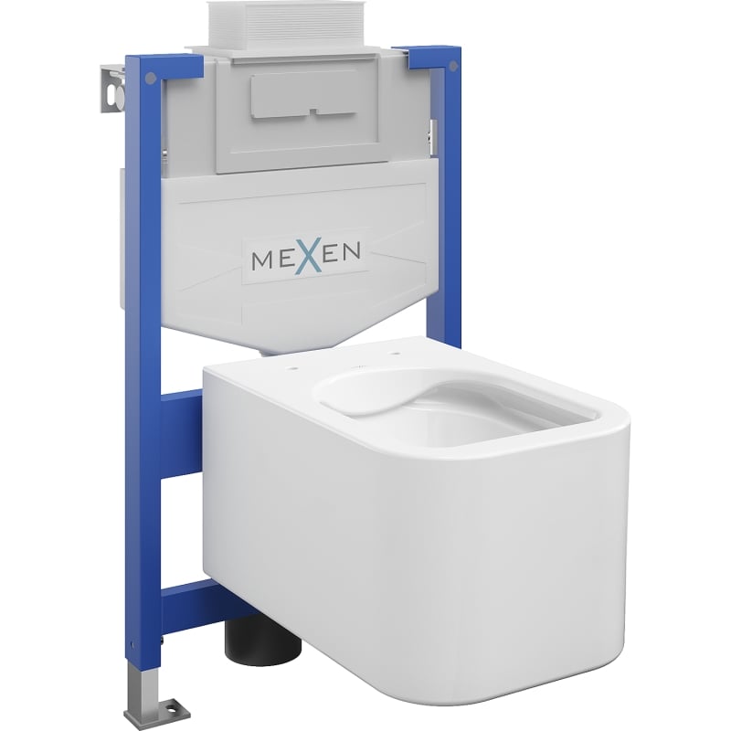 Mexen Elis zostava podomietková WC rám Fenix XS-U s WC misou, lesklá biela - 6853391XX00