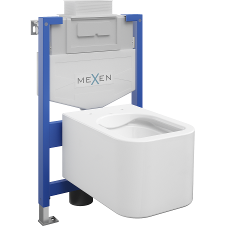 Mexen Elis zostava podomietková WC rám Fenix XS-U s WC misou, lesklá biela - 6853391XX00