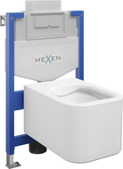 Mexen Elis zostava podomietková WC rám Fenix XS-U s WC misou, lesklá biela - 6853391XX00