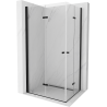 Mexen Lima Duo skladacia sprchová kabína 90 x 80 cm, priehľadná, čierna - 856-090-080-70-00-02