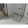Mexen Lima Duo skladací sprchový kút 100 x 90 cm, priehľadný, čierny - 856-100-090-70-00-02
