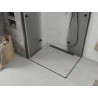 Mexen Lima Duo skladací sprchový kút 100 x 90 cm, priehľadný, čierny - 856-100-090-70-00-02