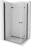 Mexen Lima Duo skladací sprchový kút 100 x 90 cm, priehľadný, čierny - 856-100-090-70-00-02