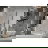Mexen Lima Duo skladací sprchový kút 80 x 70 cm, transparentný, chróm + sprchová vanička Flat - 856-080-070-01-02-4010