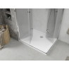 Mexen Lima Skladací sprchový kút Duo 90 x 80 cm, transparentný, chróm + vanička Flat - 856-090-080-01-02-4010