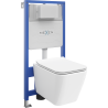 Mexen Cube podomietkový WC set Fenix Slim s WC misou a pomaly sa skláňajúcou doskou, biely lesk - 61030924000