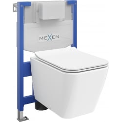 Mexen podomietkový WC systém Felix XS-F s WC misou Cube a pomaly klesajúcou doskou, biela- 68030924000