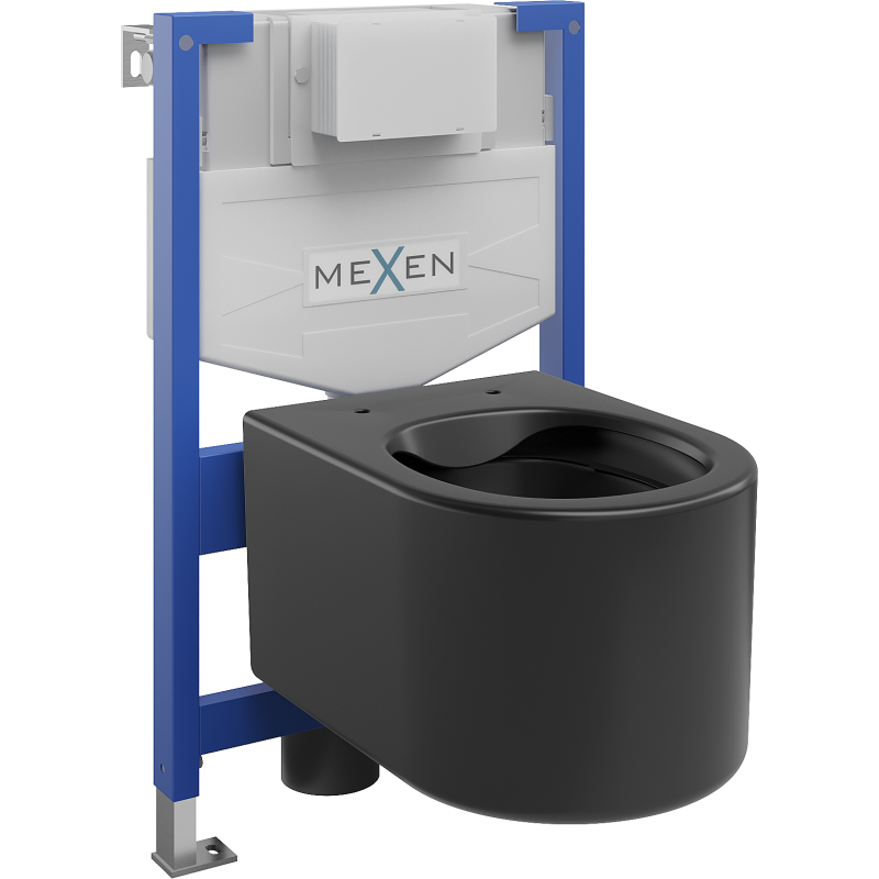 Mexen Sofia sada podomietkového WC rám Fenix XS-F s WC misou, čierny mat - 6803354XX85