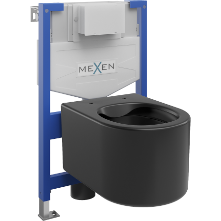 Mexen Sofia sada podomietkového WC rám Fenix XS-F s WC misou, čierny mat - 6803354XX85