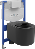 Mexen podomietkový WC systém Felix XS-F s WC misou Sofia, čierna matná - 6803354XX85