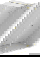 Mexen Lunar T sprchový kút s pravými závesnými dverami 100 x 80 cm, priehľadný, zlatý - 834T-100-080-50-00-P