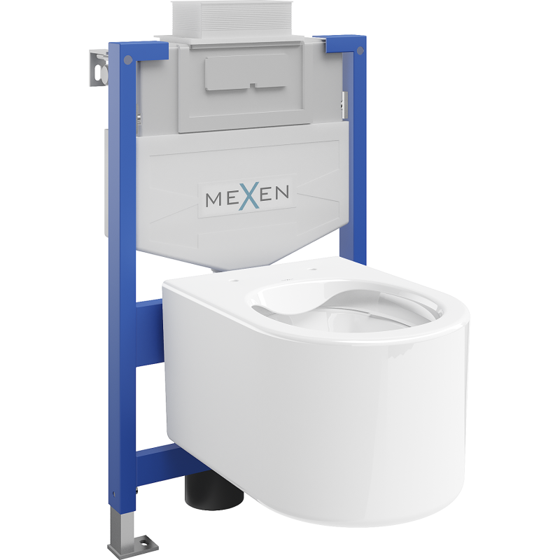 Mexen Sofia podomietkový WC set rám Fenix XS-U s WC misou, biely lesk - 6853354XX00
