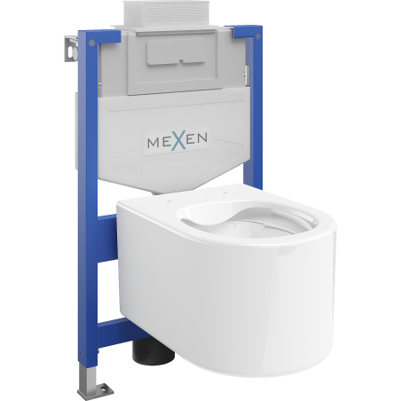 Mexen Sofia podomietkový WC set rám Fenix XS-U s WC misou, biely lesk - 6853354XX00