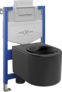 Mexen Sofia podomietkový set WC rám Fenix XS-U s WC misou, čierny mat - 6853354XX85