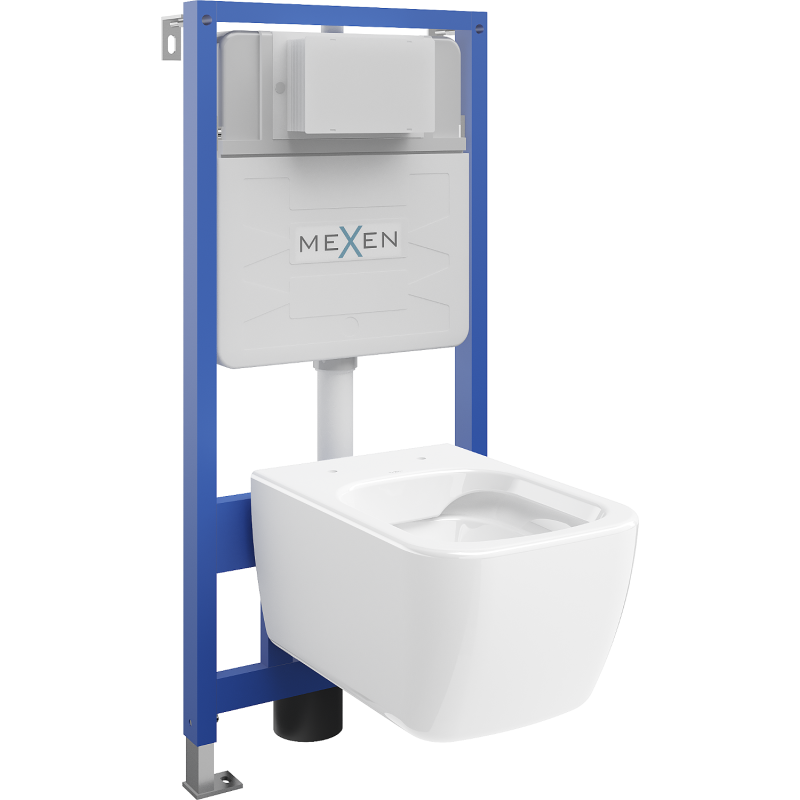 Mexen podomietková WC sada Fenix Slim so záchodovou misou Stella, biely lesk - 6103368XX00