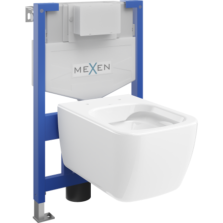 Mexen Stella podomietková WC sada rám Fenix XS-F s WC misou, biely lesk - 6803368XX00