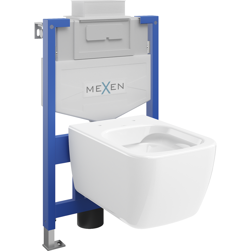 Mexen Stella podomietková WC zostava rám Fenix XS-U s WC misou, biel lesk - 6853368XX00