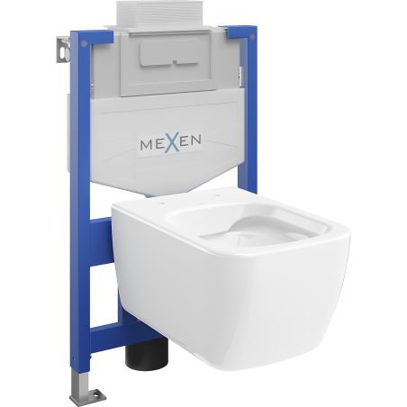 Mexen Stella podomietková WC zostava rám Fenix XS-U s WC misou, biel lesk - 6853368XX00