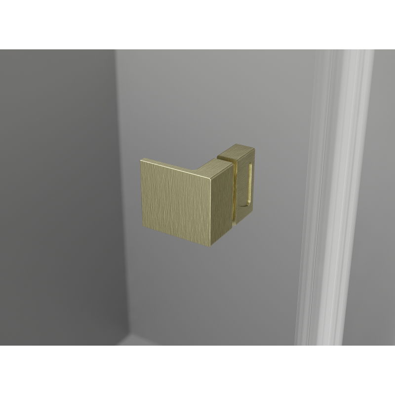 Mexen Lunar T left-hinged shower cabin 85 x 100 cm, transparent, brushed gold - 834T-085-100-55-00-L