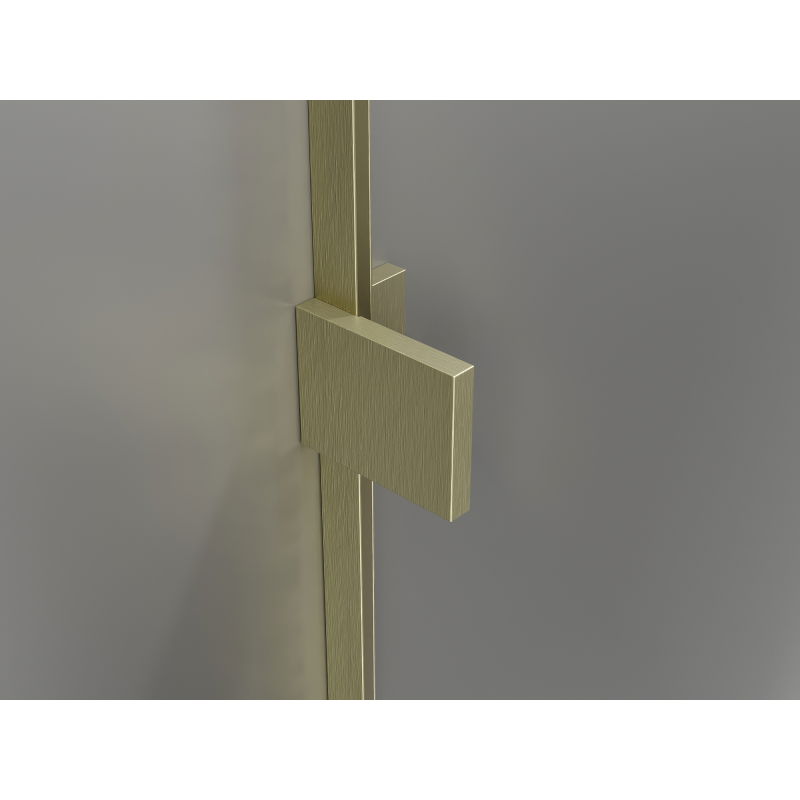 Mexen Lunar T left-hinged shower cabin 85 x 100 cm, transparent, brushed gold - 834T-085-100-55-00-L