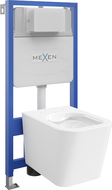 Mexen Teo závesná WC súprava Fenix Slim s WC misou, biely lesk - 6103385XX00