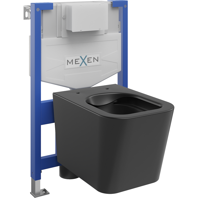 Mexen podomietková WC sada Fenix XS-F s WC mísou Teo, čierny mat - 6803385XX85
