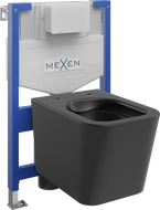 Mexen podomietkový WC systém Felix XS-F s WC misou Teo, čierna matná - 6803385XX85