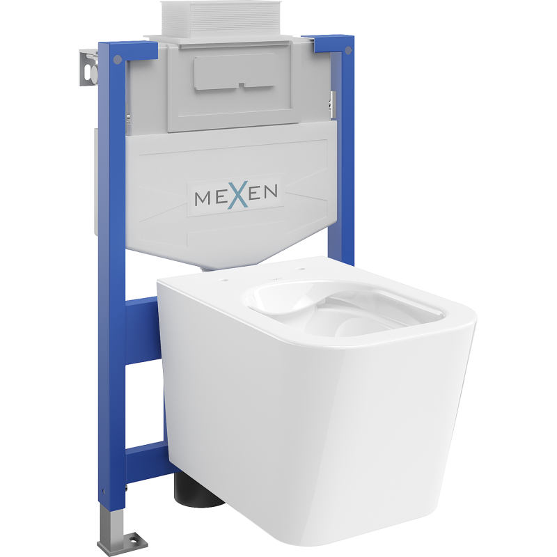 Mexen Teo podomietková WC sada rám Fenix XS-U s WC mísou, biely lesk - 6853385XX00
