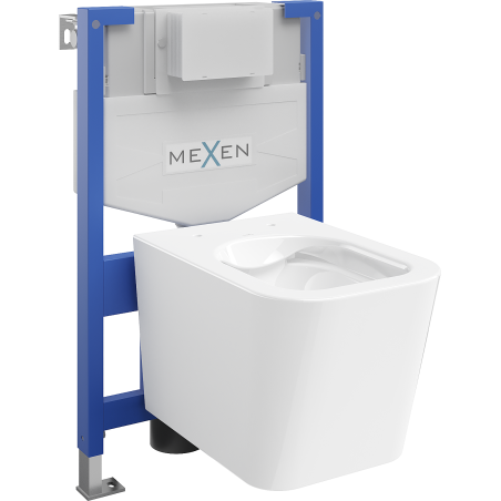 Mexen Teo podomietková WC sada rám Fenix XS-F s WC misou, biely lesk - 6803385XX00