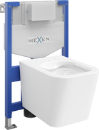 Mexen Teo podomietková WC sada rám Fenix XS-F s WC misou, biely lesk - 6803385XX00