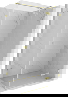 Mexen Lunar T sprchový kút s pravými otváracími dverami 80 x 100 cm, priehľadný, zlatý kartáčovaný - 834T-080-100-55-00-P