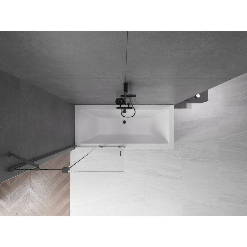 Mexen Velar posuvná sprchová zástena dvojkrídlová 95 x 150 cm, transparentná, gun metal - 896-095-000-01-95